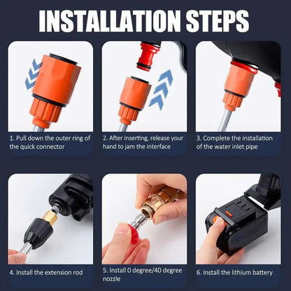 Cordless Electric Cleaning Washer with Two Swappable Batteries