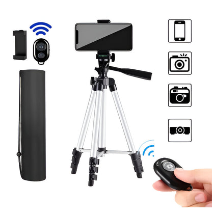 Portable Camera Tripod Stand Bluetooth Remote for Smartphones and DSLRs