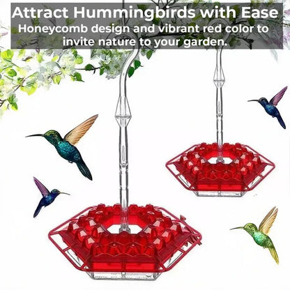 Hanging Hummingbird Feeder with 30 Ports and 12oz Capacity