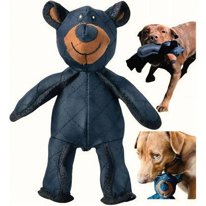 Bear-Shaped Dog Toy with Squeaker