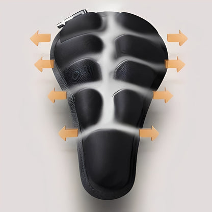 Inflatable Bicycle Seat Cushion with 3D Air Pocket Design