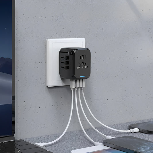 Universal Travel Power Adapter with USB Charging Ports