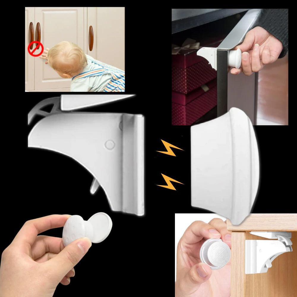 Pack of 4 Child Safety Magnetic Cabinet Locks