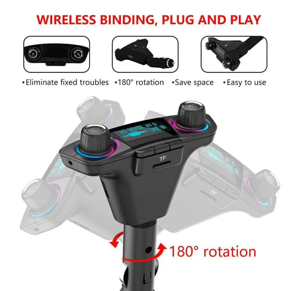 Auto Wireless Handsfree Dual USB Charger