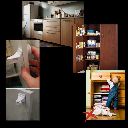 Pack of 4 Child Safety Magnetic Cabinet Locks