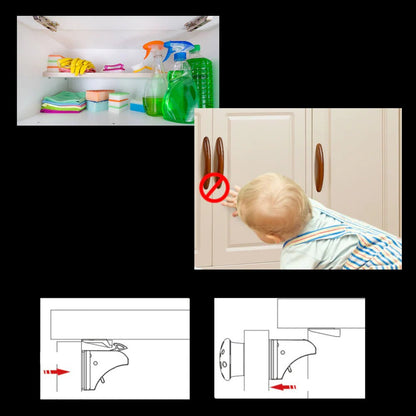 Pack of 4 Child Safety Magnetic Cabinet Locks