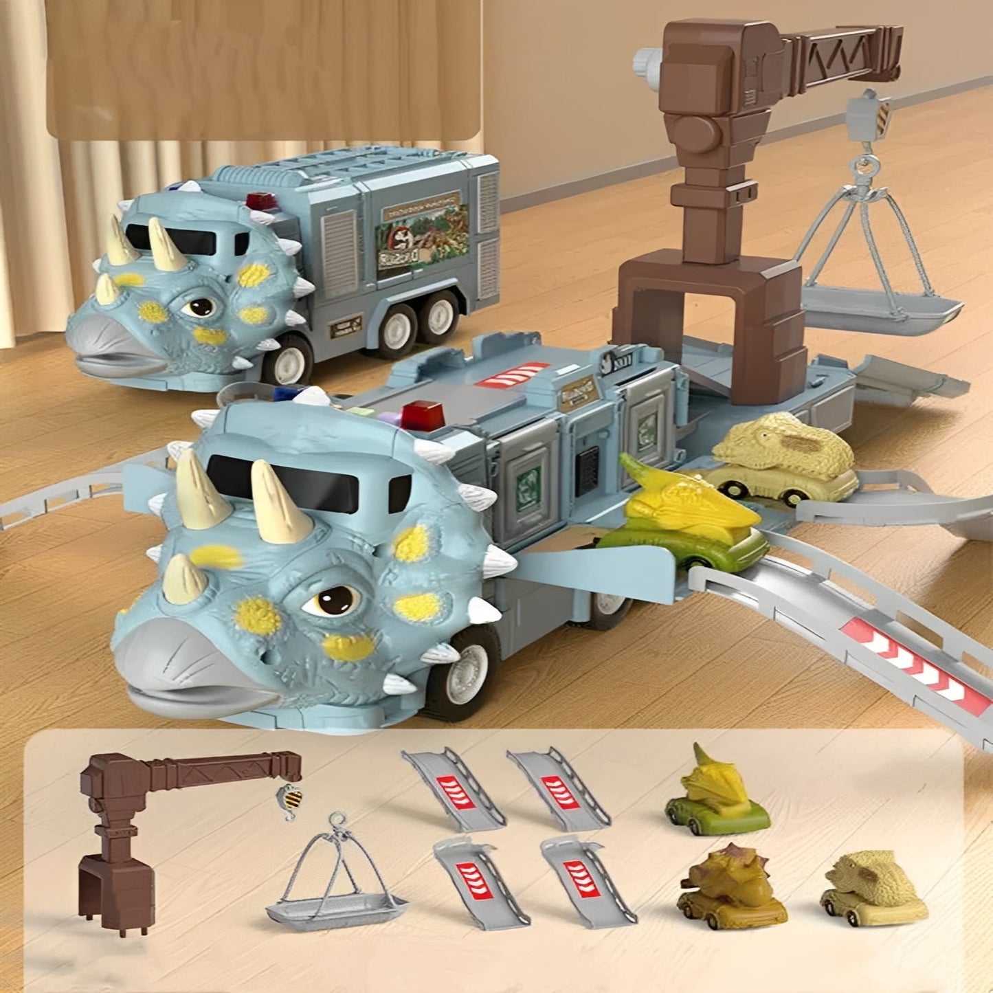 2-in-1 Dual Dinosaur Truck Toy
