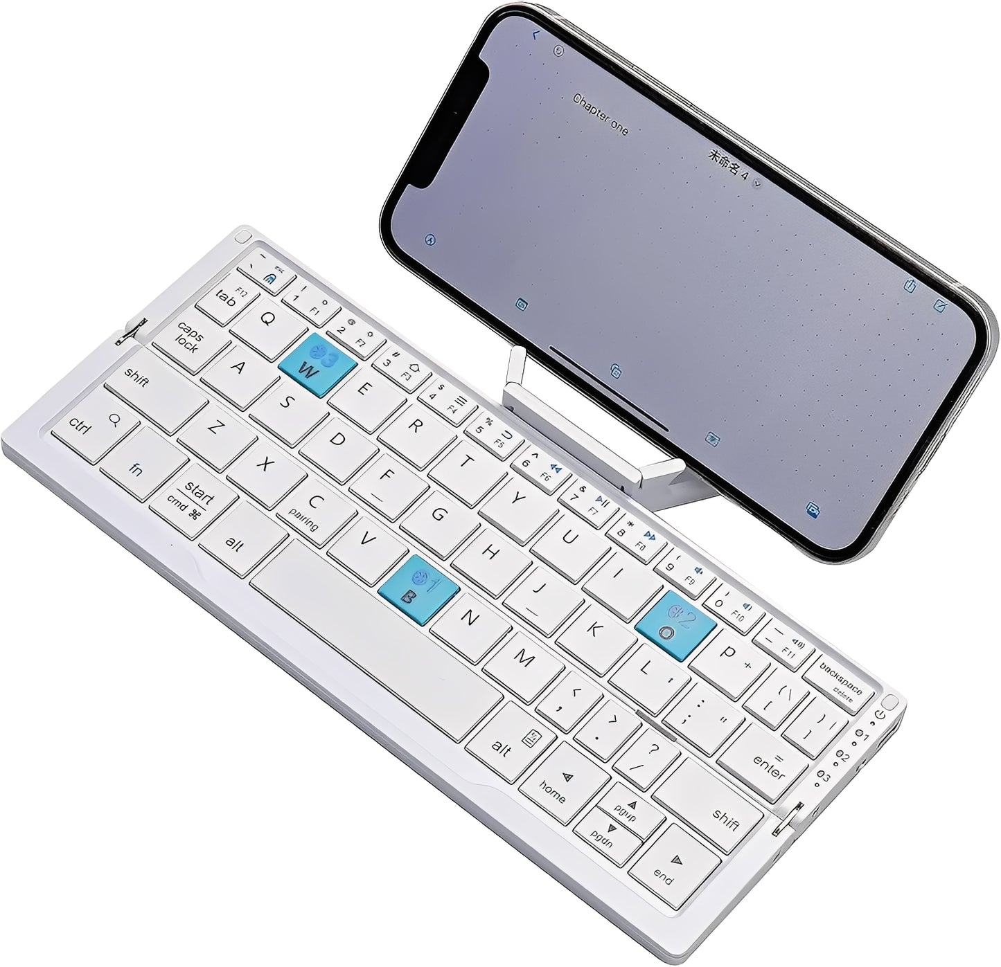 Portable Wireless Foldable Bluetooth Keyboard with Magnetic Stand