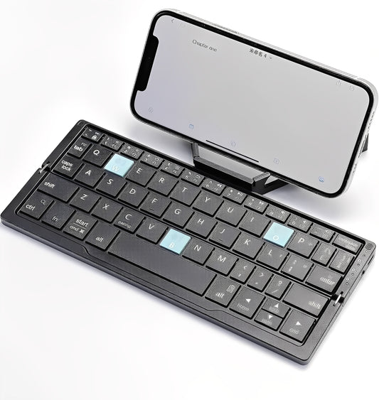 Portable Wireless Foldable Bluetooth Keyboard with Magnetic Stand