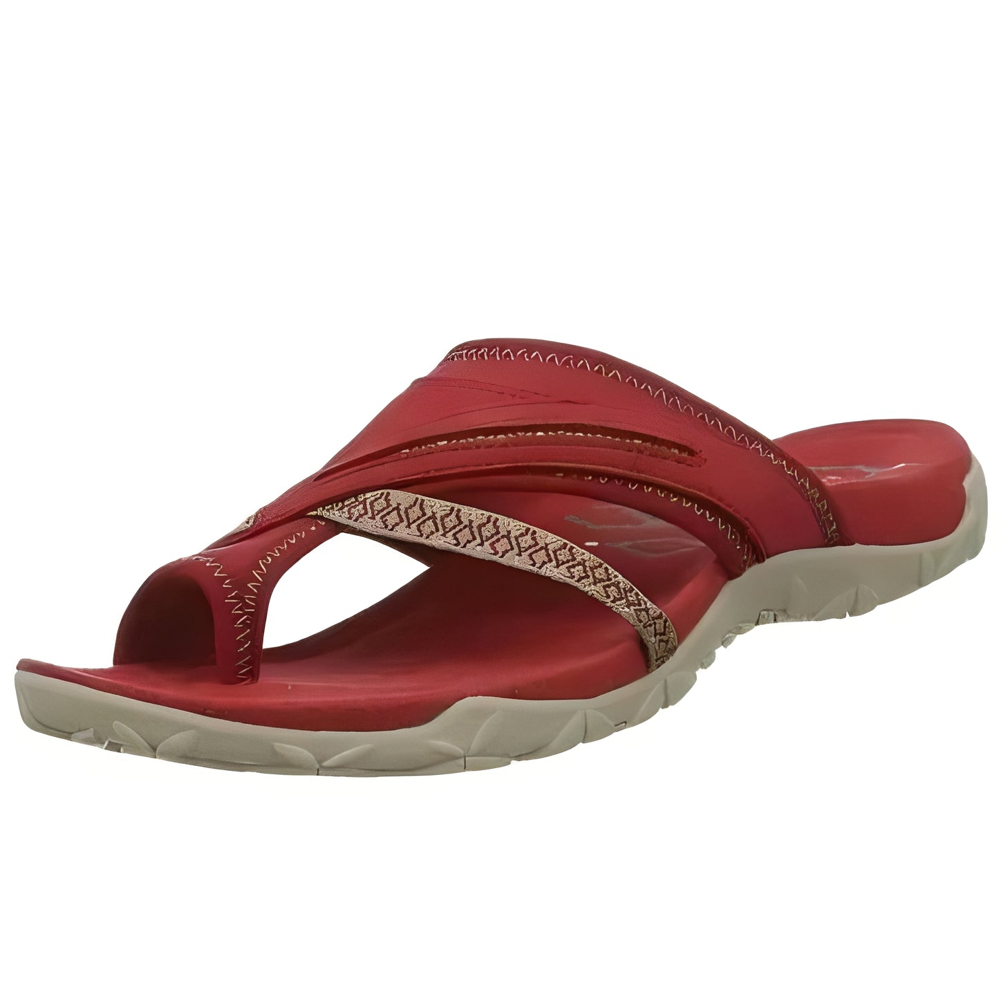 Women's Cross Strap Sandals with Synthetic Upper and Rubber Outsole