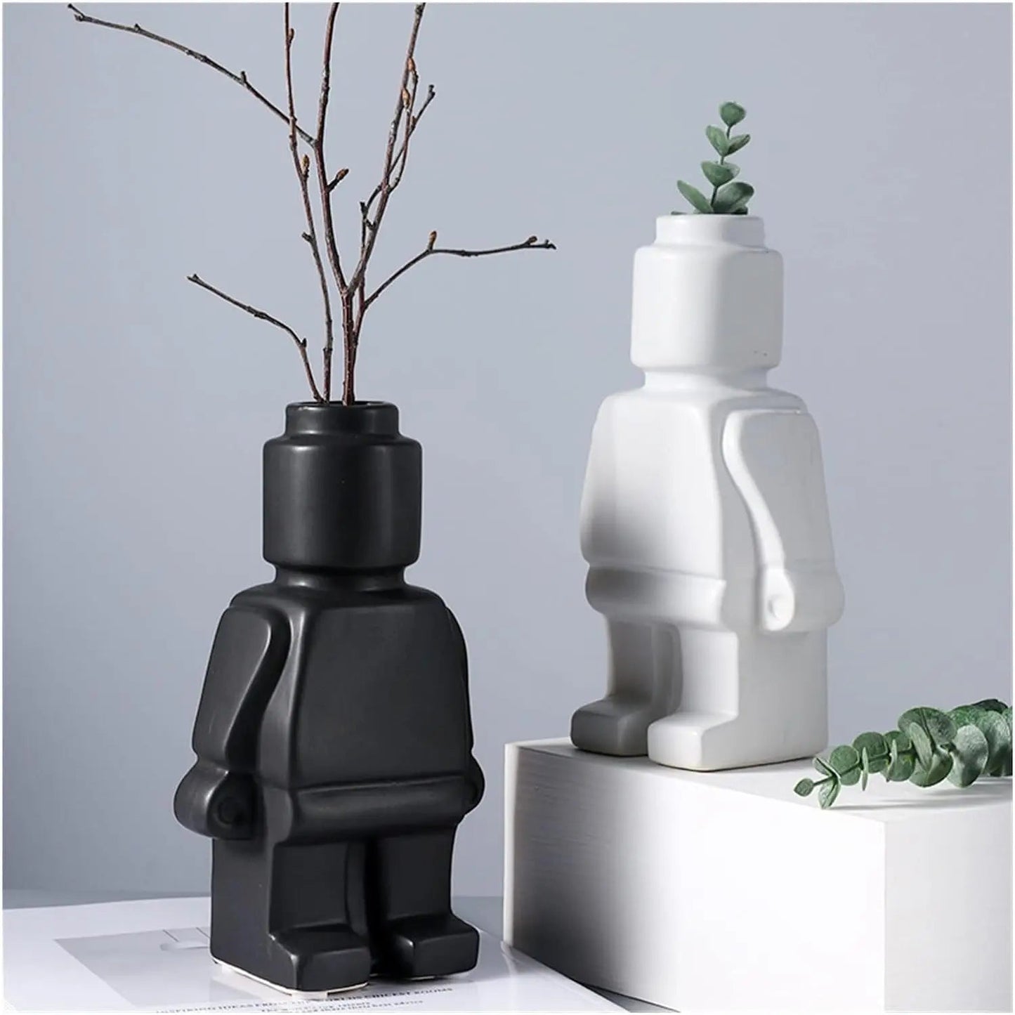 Modular Block Flower Pot, Modern Minimal Design