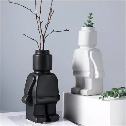 Modular Block Flower Pot, Modern Minimal Design