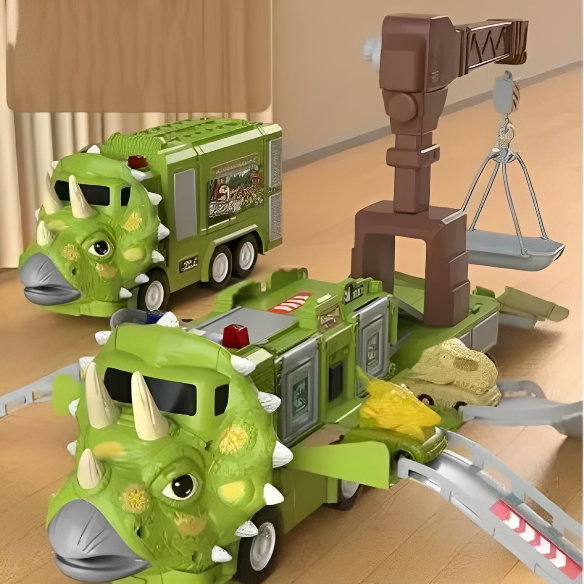 2-in-1 Dual Dinosaur Truck Toy
