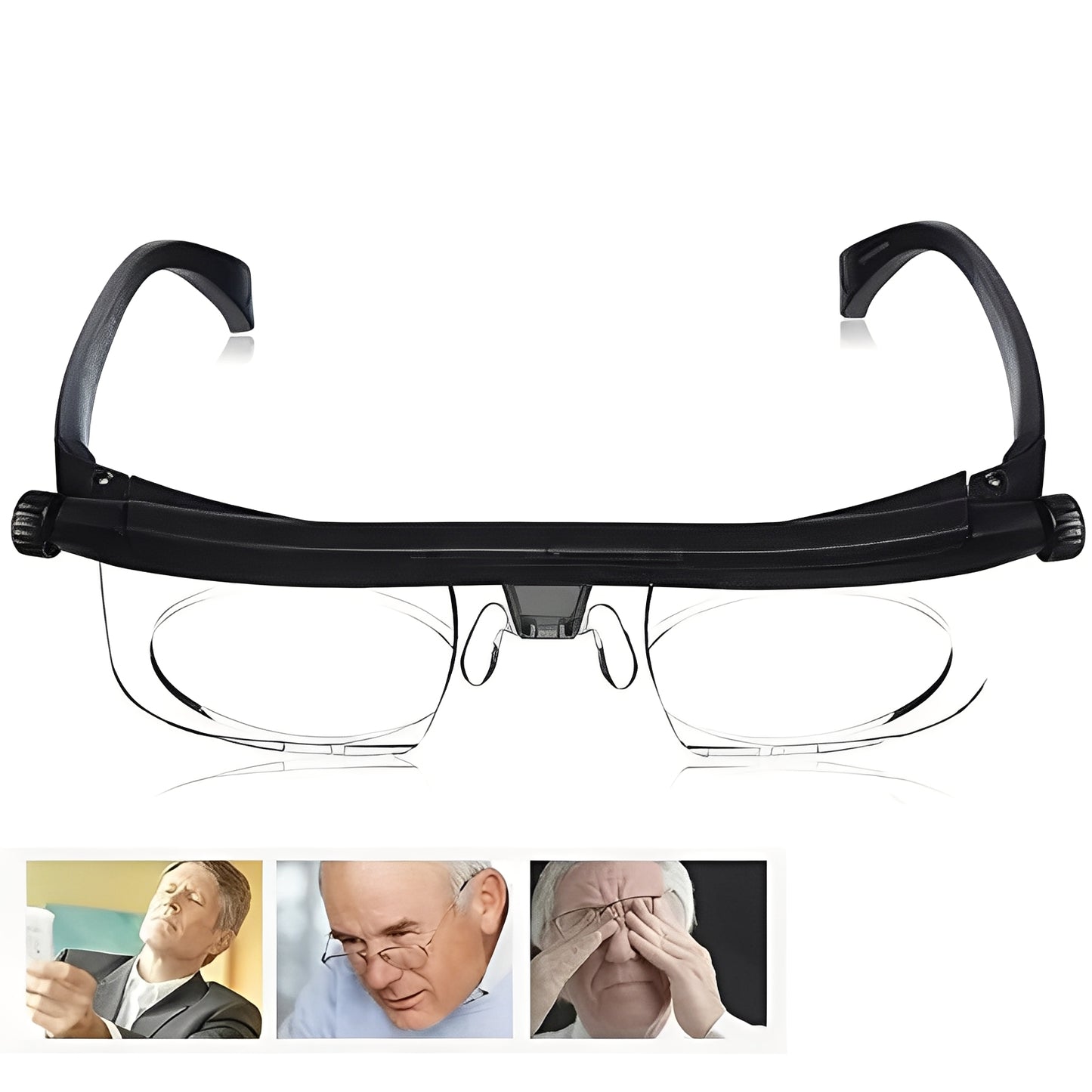 Adjustable Lens Glasses with Dial Based Focus Adjustment