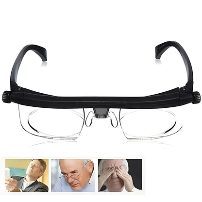 Adjustable Lens Glasses with Dial Based Focus Adjustment