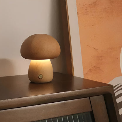 Decorative Mushroom Table Lamp with Dimmable LED Night Light