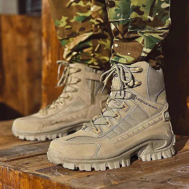 Men’s Insulated Tactical Winter Boots with Warm Lining and Rugged Grip