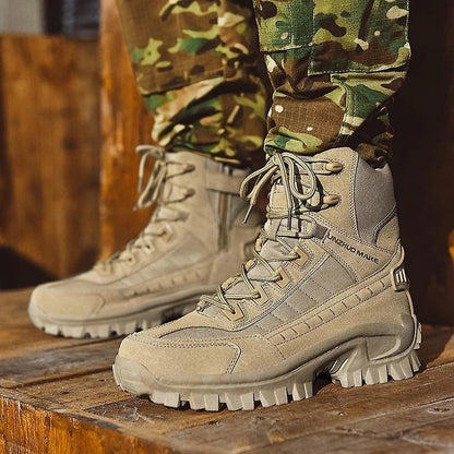 Men’s Insulated Tactical Winter Boots with Warm Lining and Rugged Grip