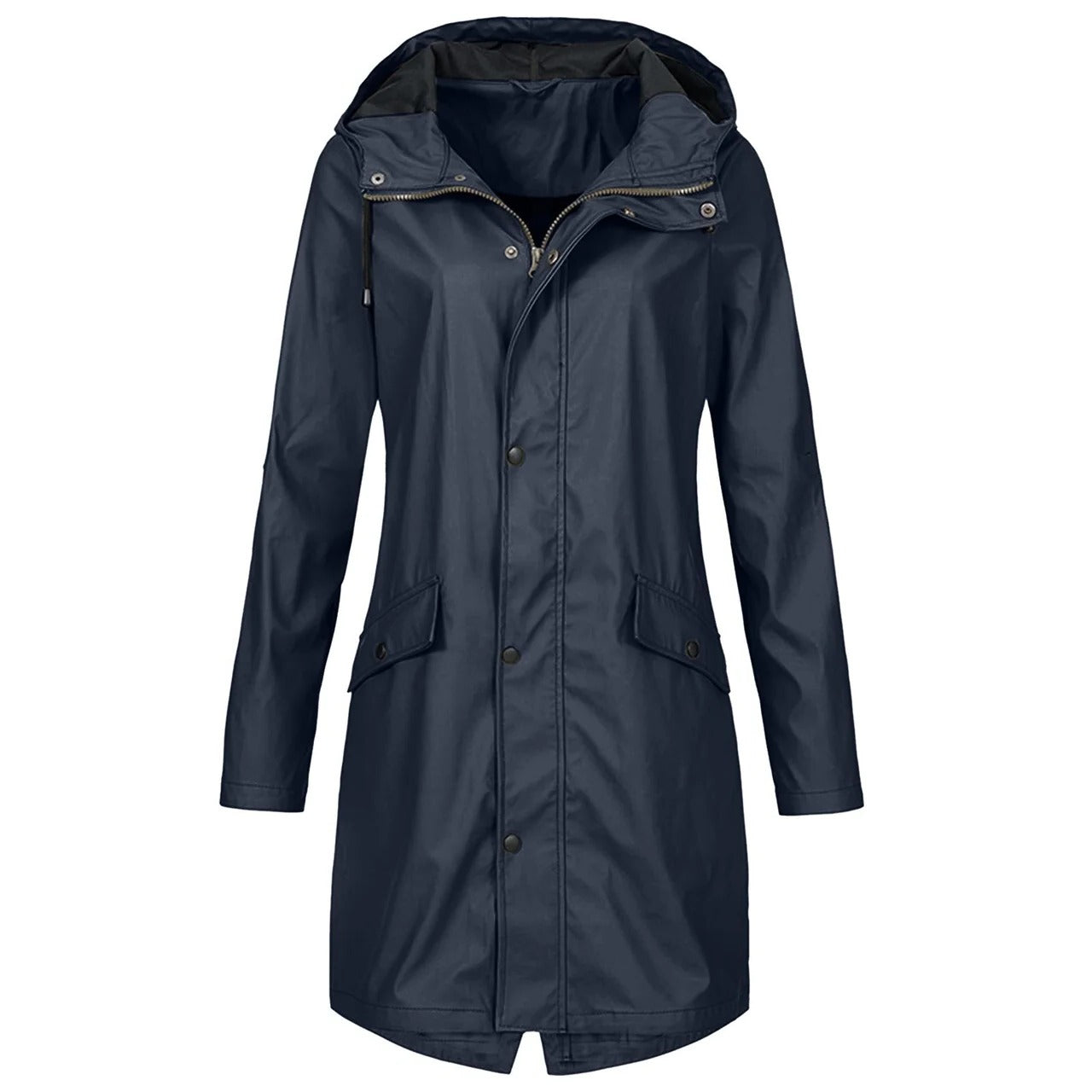 Women's Waterproof Hooded Rain Jacket with Lightweight Construction