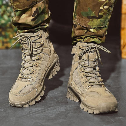 Men’s Insulated Tactical Winter Boots with Warm Lining and Rugged Grip