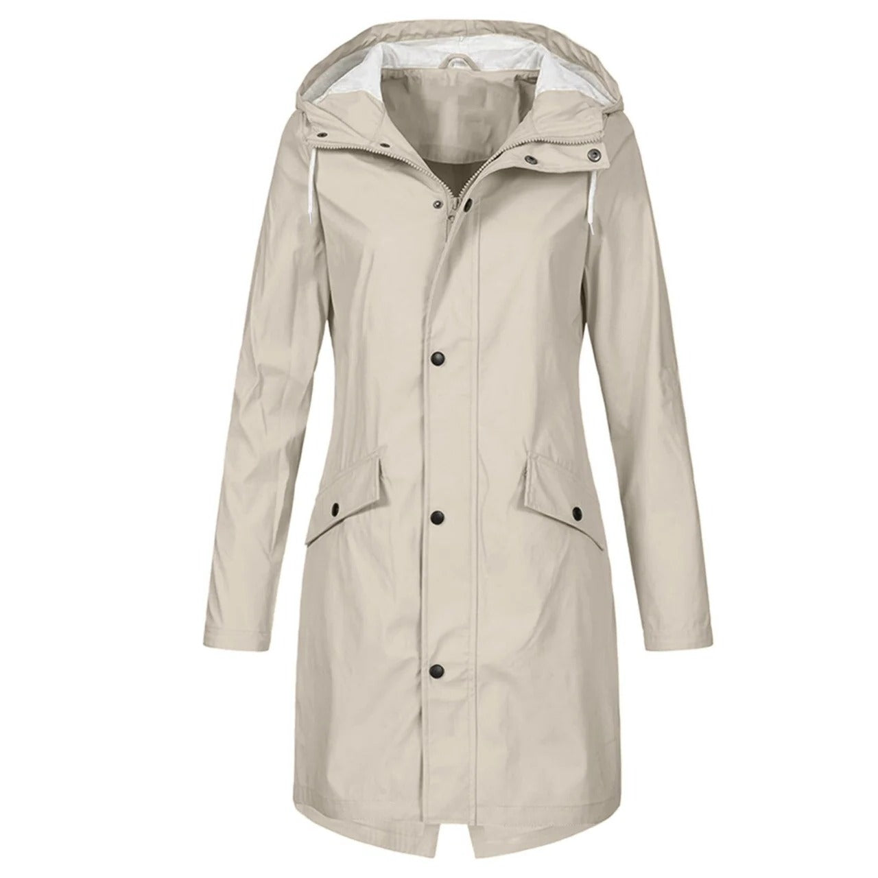 Women's Waterproof Hooded Rain Jacket with Lightweight Construction