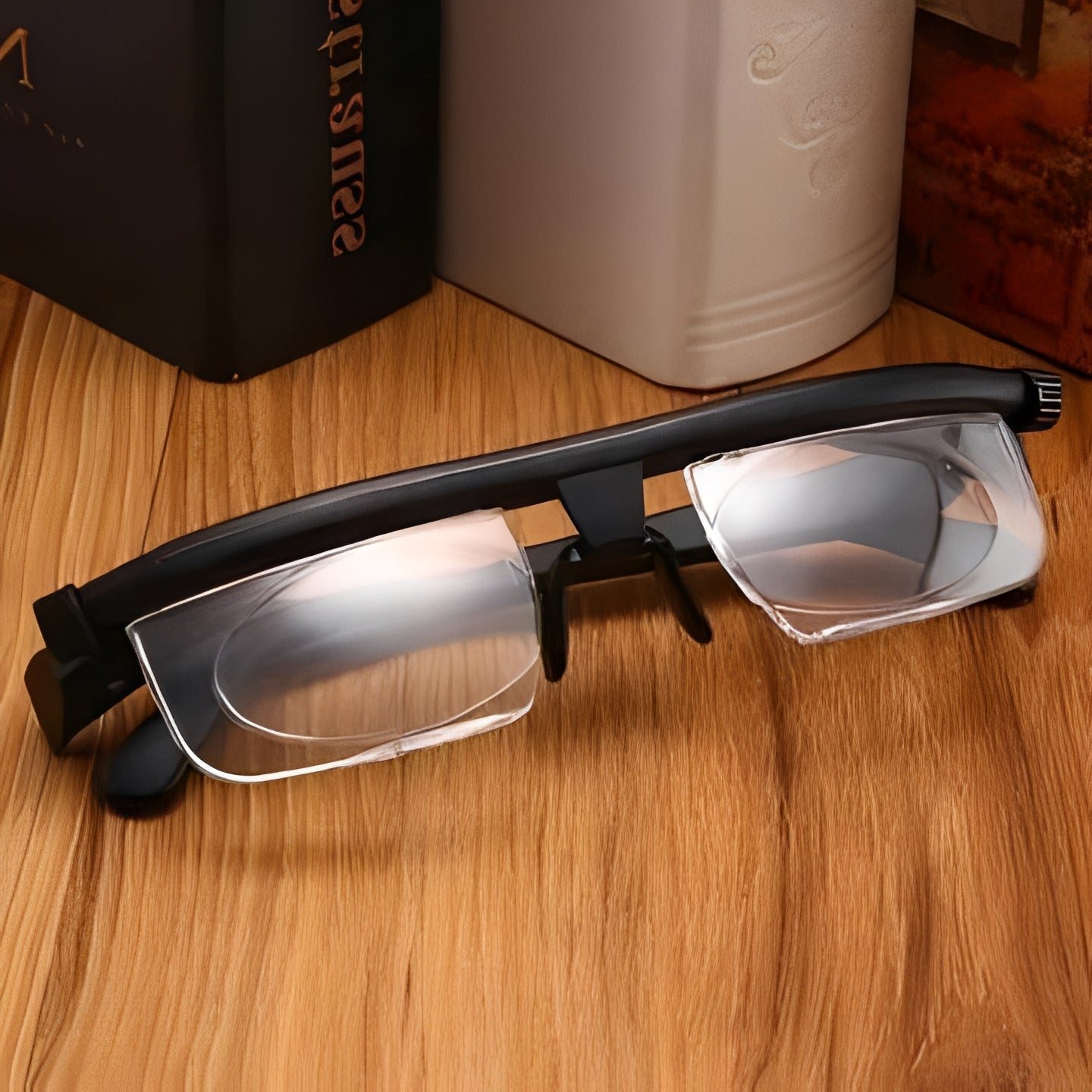 Adjustable Lens Glasses with Dial Based Focus Adjustment