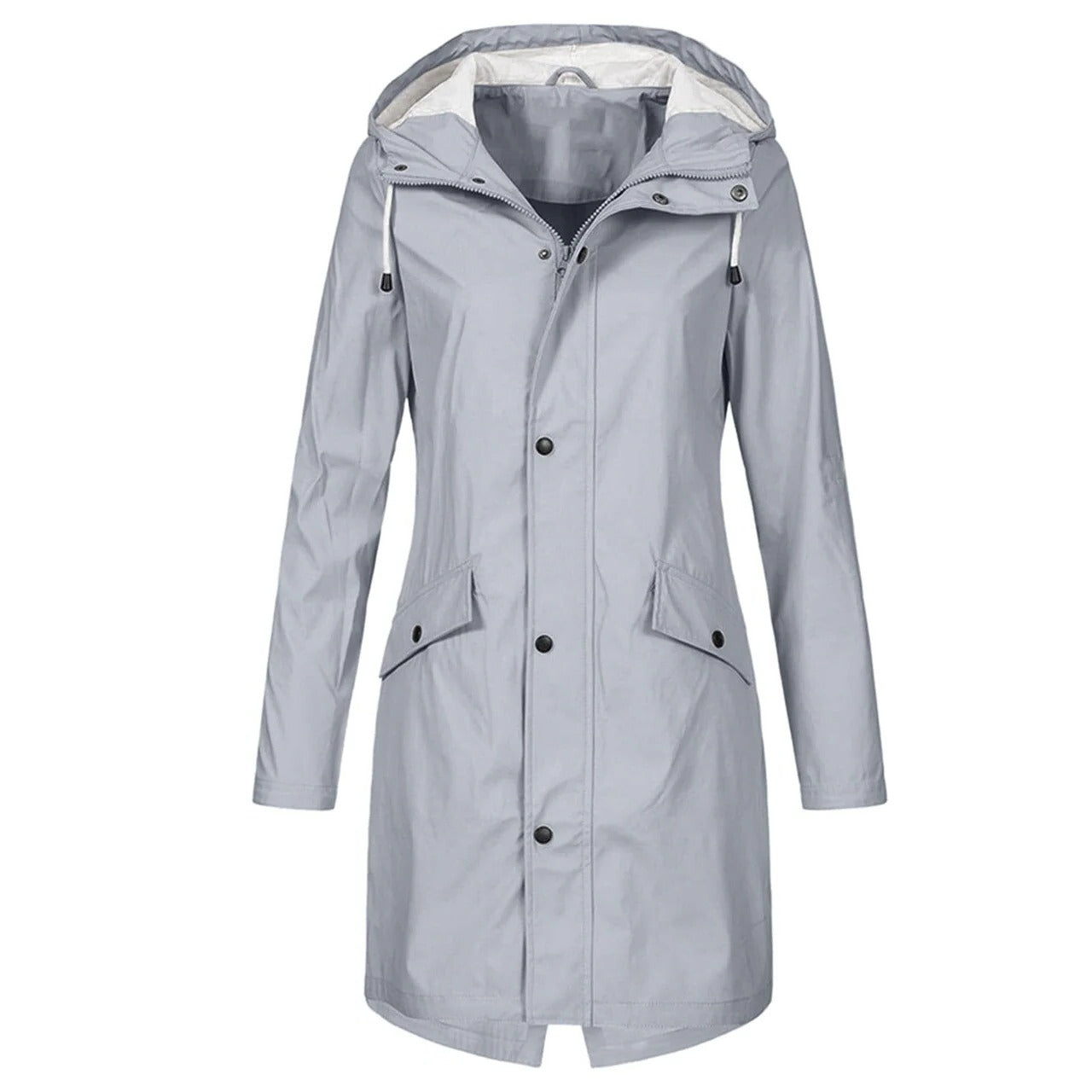 Women's Waterproof Hooded Rain Jacket with Lightweight Construction