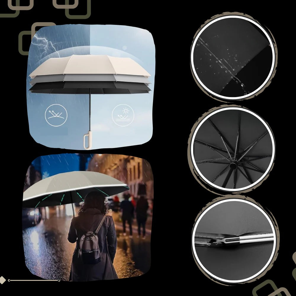 Automatic Lock Wind Resistant Umbrella