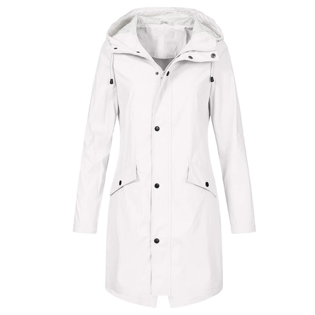 Women's Waterproof Hooded Rain Jacket with Lightweight Construction