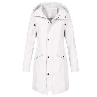Women's Waterproof Hooded Rain Jacket with Lightweight Construction