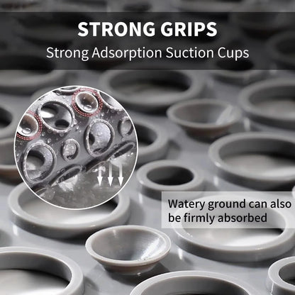 Anti-Mold Shower Mat with Non-Slip Extra-Porous TPE Design