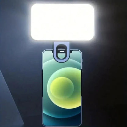 Mobile Phone Clip-On LED Light - LED High Power Rechargeable Clip Fill Video Selfie Light for Phone