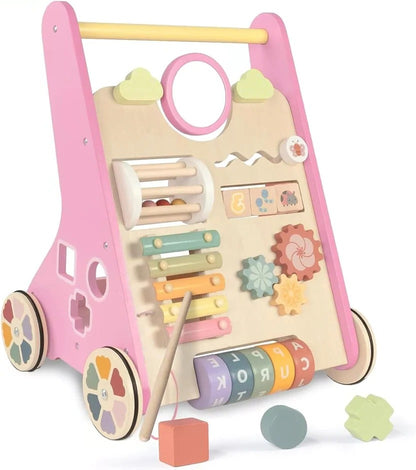 Wooden Activity Walker and Toddler Skill Center