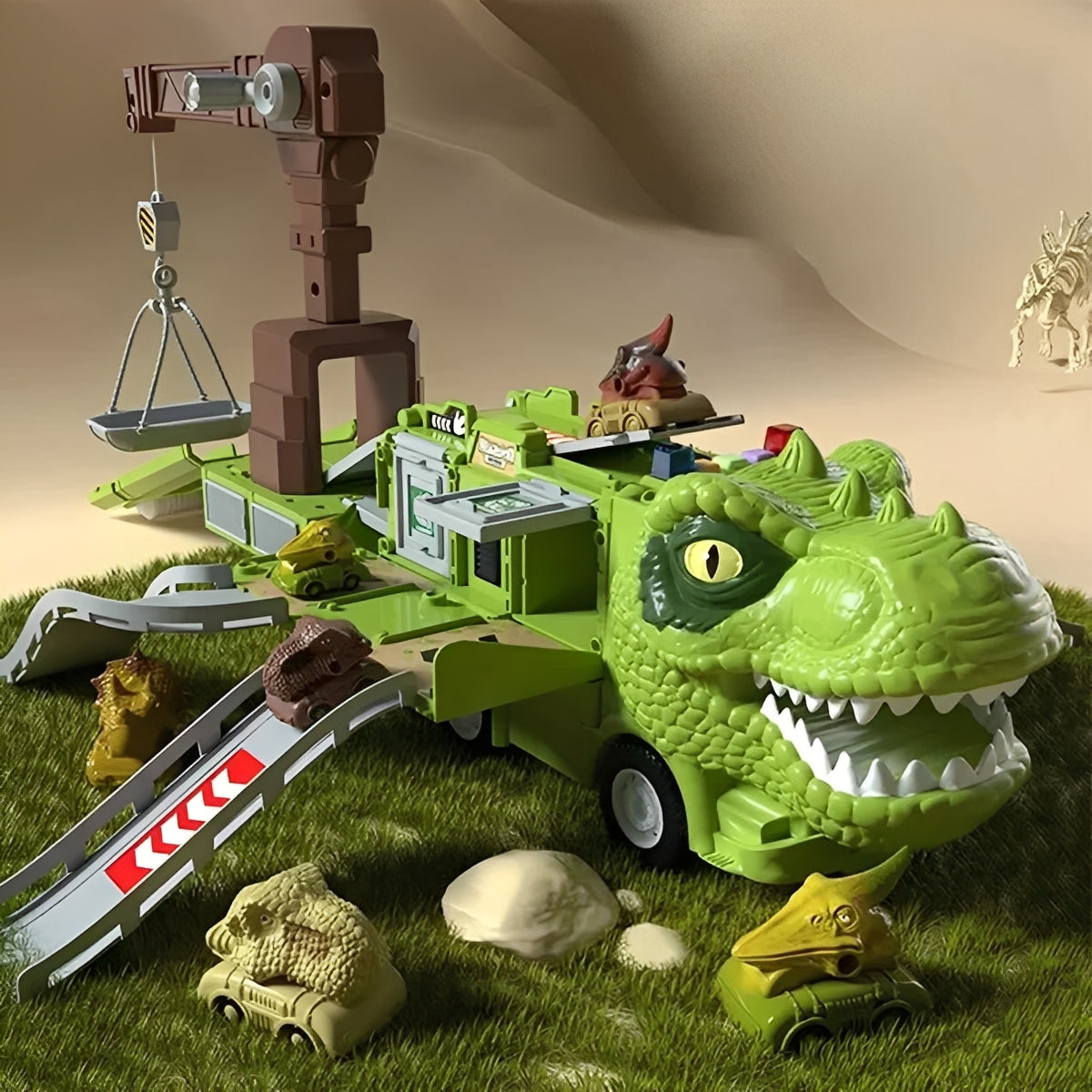 2-in-1 Dual Dinosaur Truck Toy