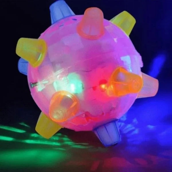 LED Jumping Ball for Dogs, Interactive Bouncing Light-Up Toy
