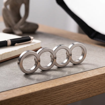 Folding Finger Ring with Metal Frame and Tactile Feedback, Silent Operation