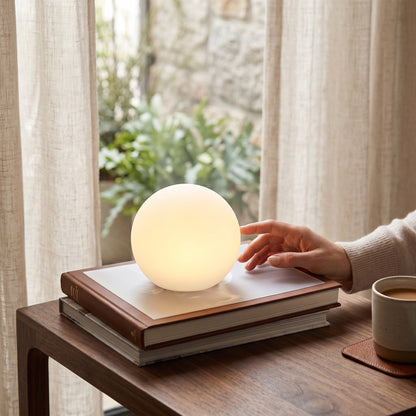 Color Changing LED Orb Lamp with Remote Control and 10-Hour Battery Life