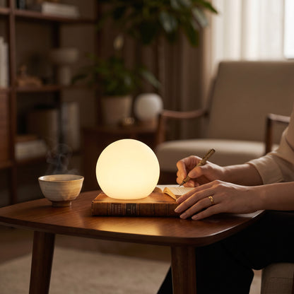 Color Changing LED Orb Lamp with Remote Control and 10-Hour Battery Life