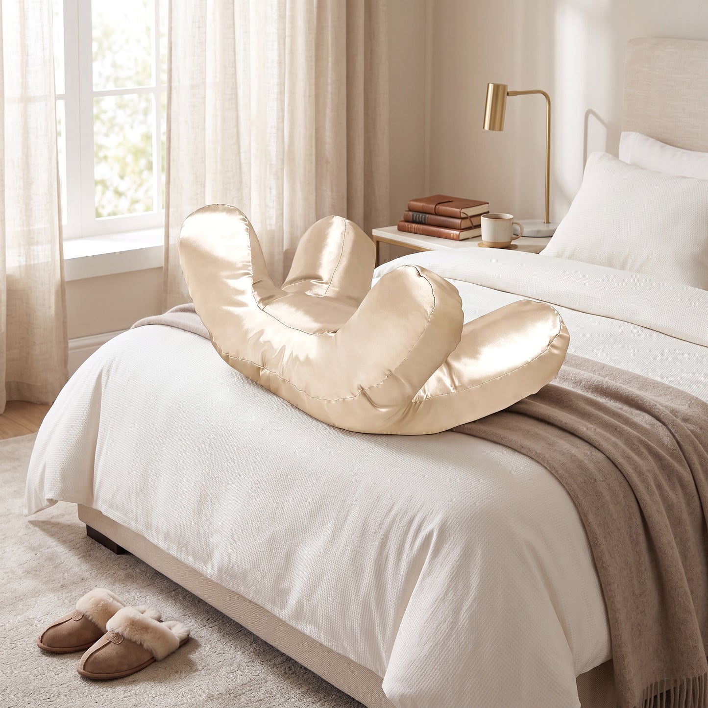 Anti-Wrinkle Pillow with Raised Pillars and Removable Washable Case