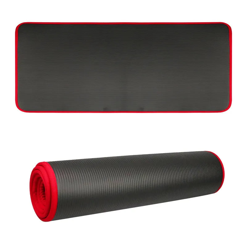 72 x 24 Inches Thick Cushioned Exercise Mat with Textured Non-Slip Surface and Joint Protection