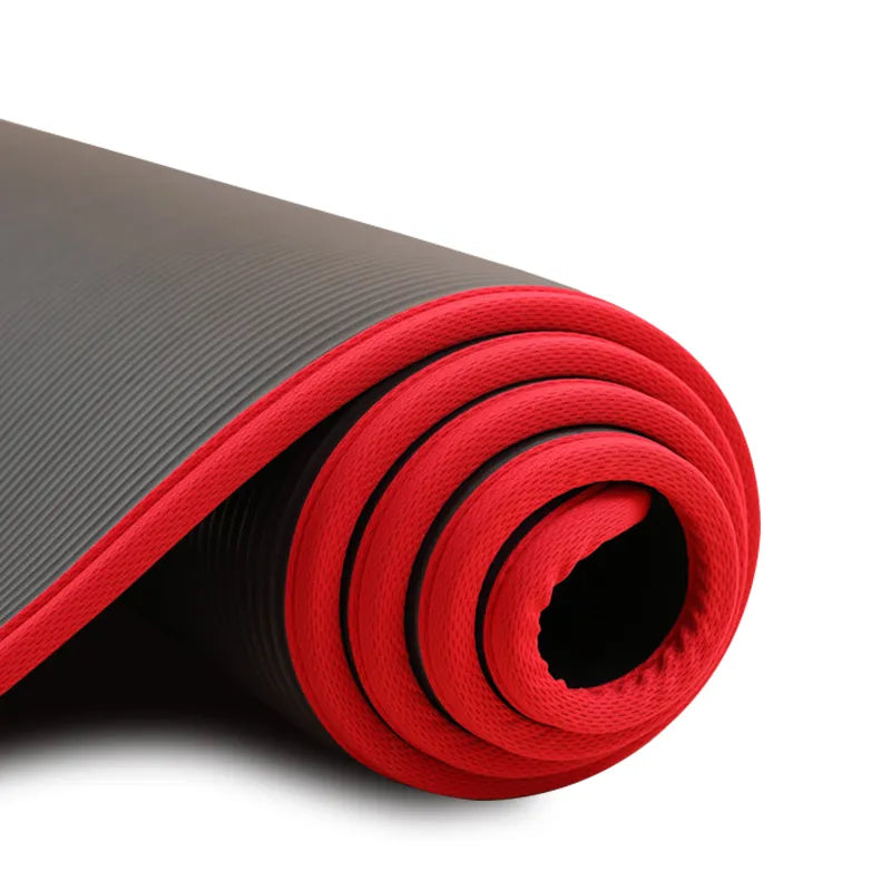 72 x 24 Inches Thick Cushioned Exercise Mat with Textured Non-Slip Surface and Joint Protection