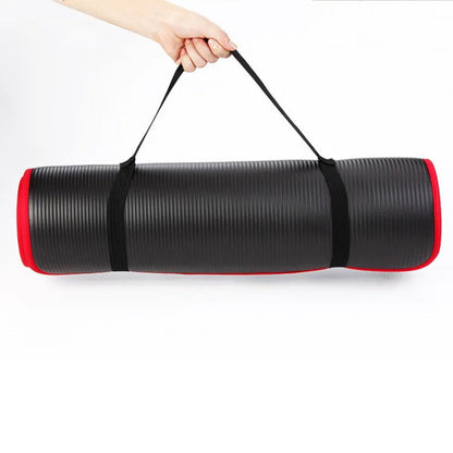 72 x 24 Inches Thick Cushioned Exercise Mat with Textured Non-Slip Surface and Joint Protection