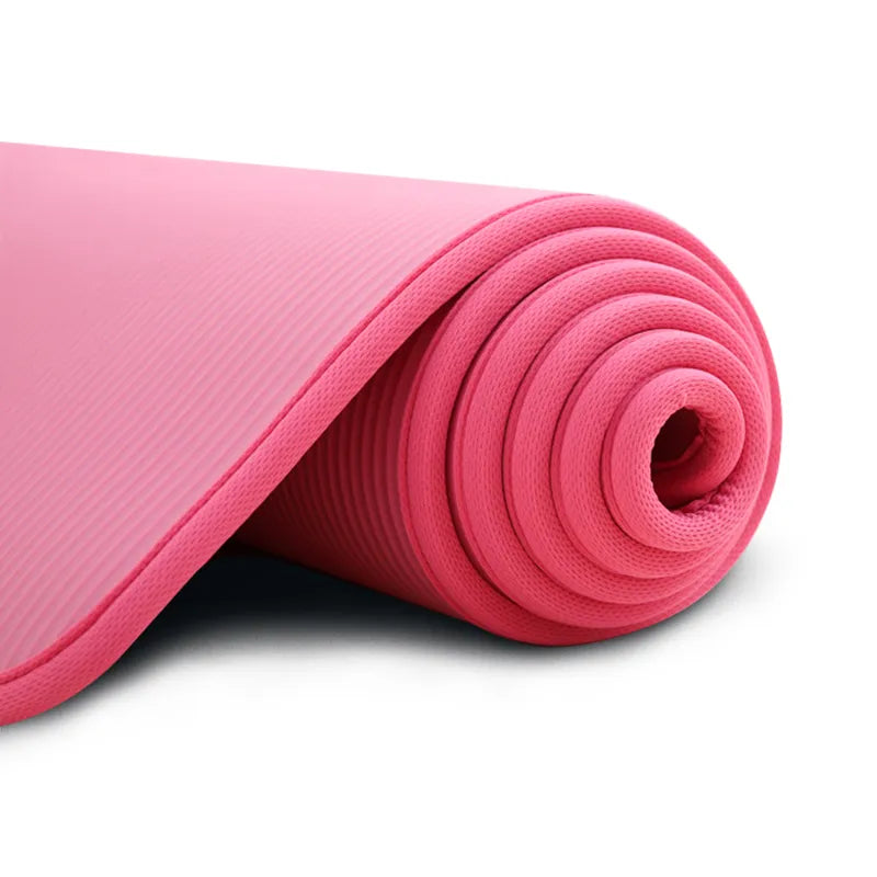 72 x 24 Inches Thick Cushioned Exercise Mat with Textured Non-Slip Surface and Joint Protection