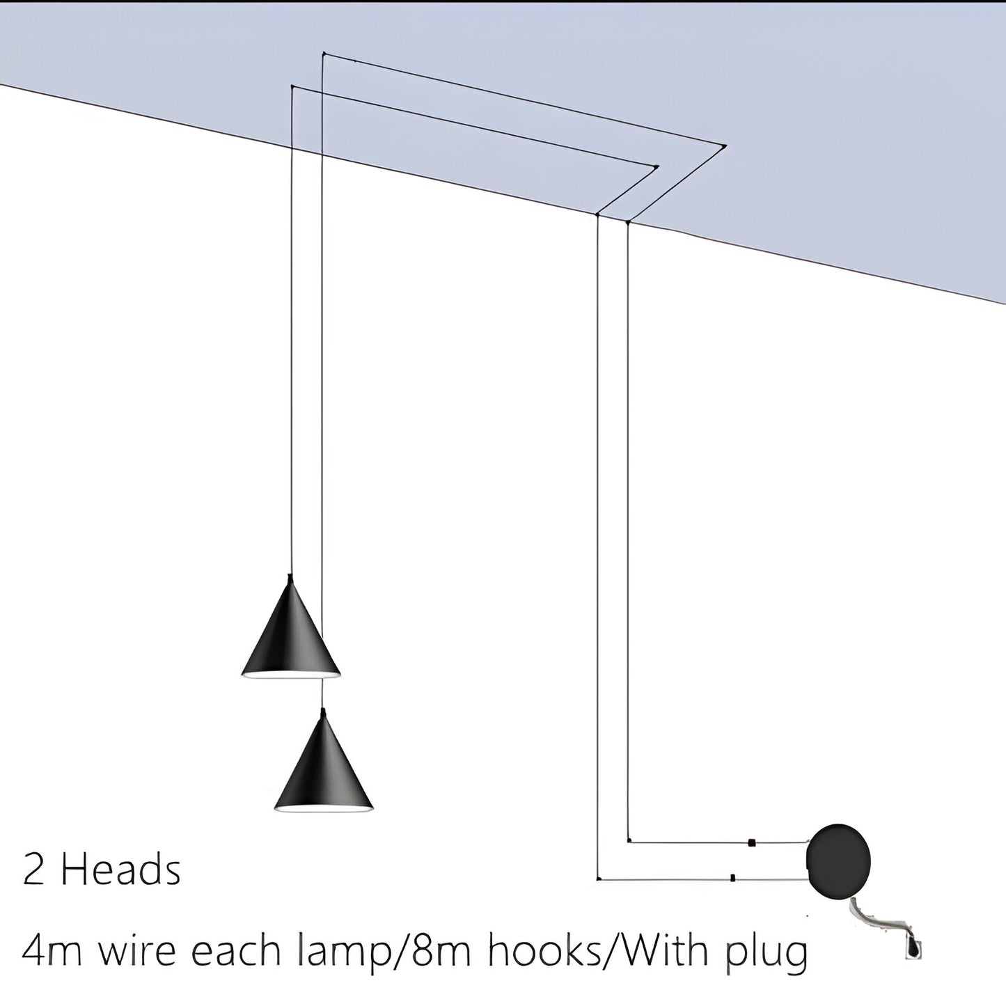 Modern Black Pendant Lamp | Minimalist Metal Hanging Light