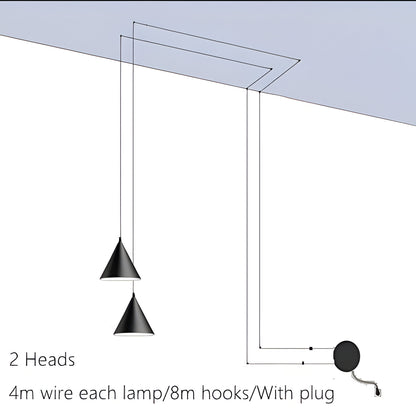 Modern Black Pendant Lamp | Minimalist Metal Hanging Light