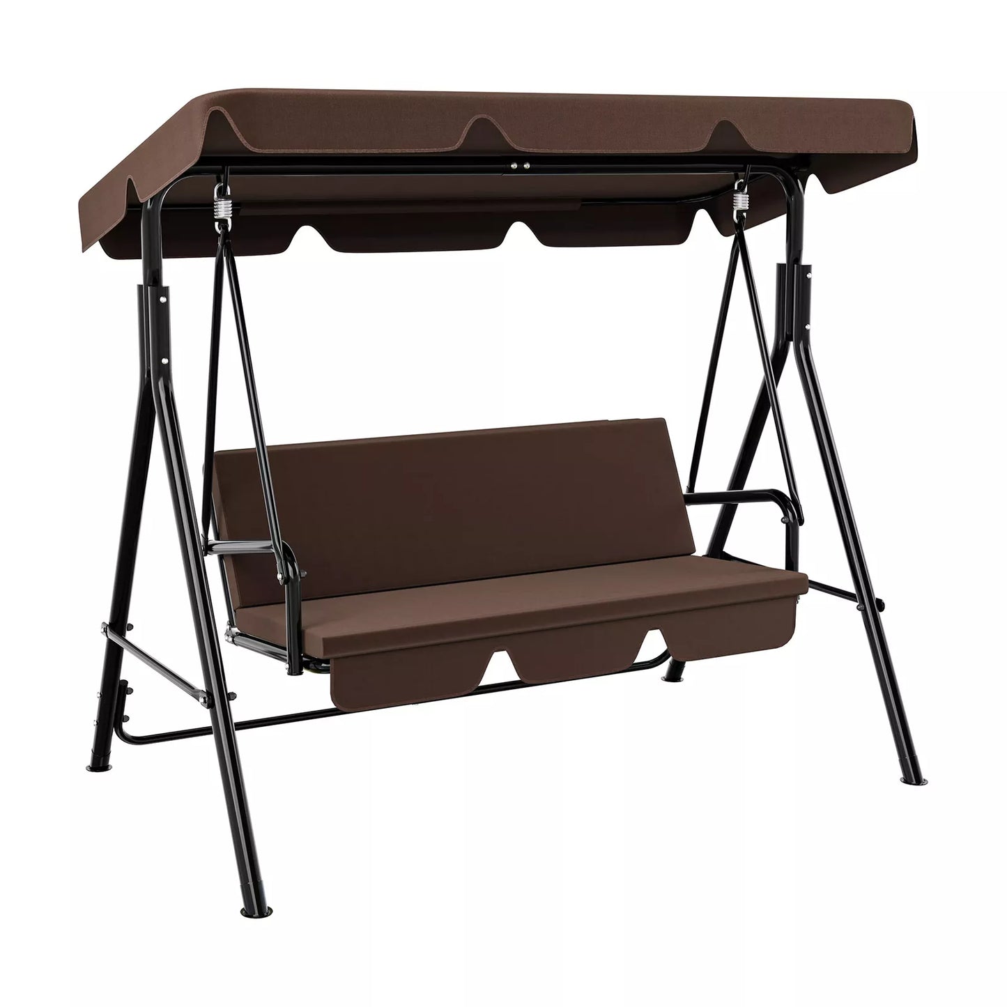 Bliss Hanging Swing for 3 persons, with 45 Degree Adjustable Canopy - Brown