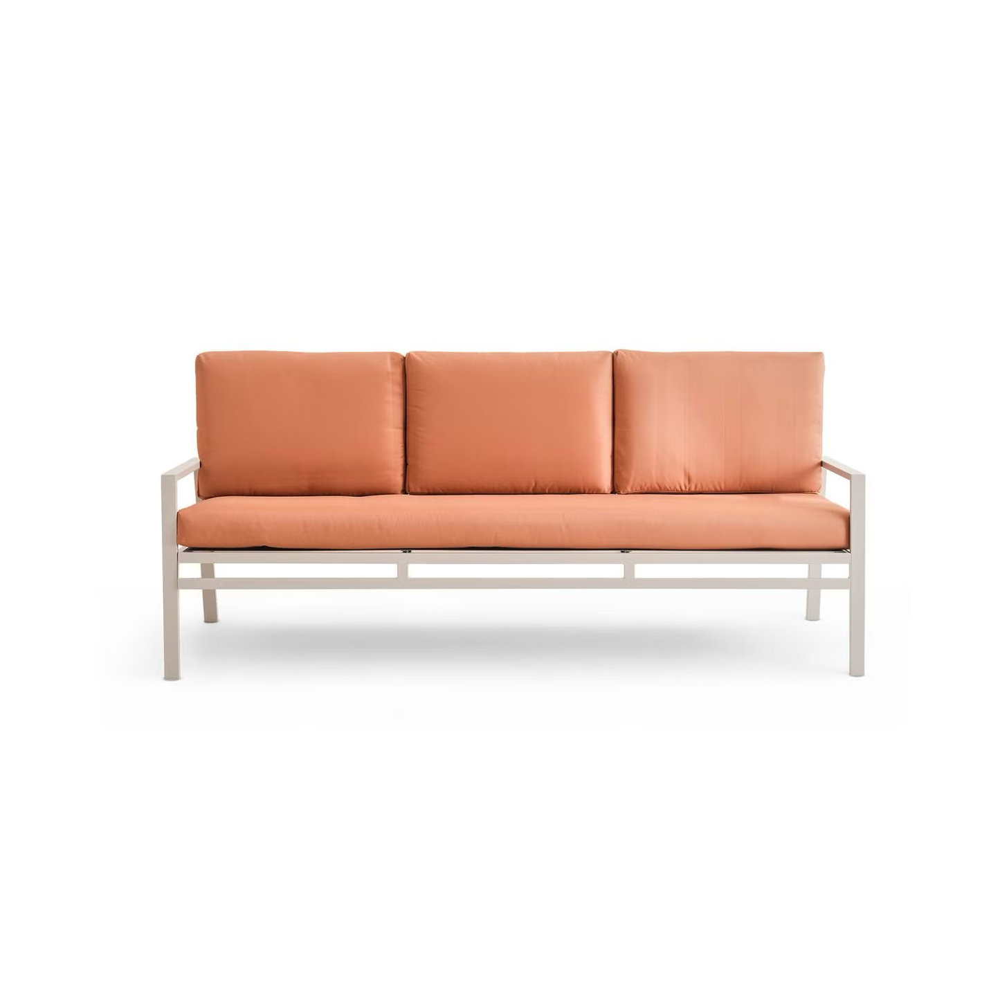 Orvyn Outdoor Sofa Set with 3 Sofas, Frosted Glass Table