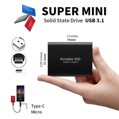 External SSD 128TB Ultra Fast Compact Reliable Storage