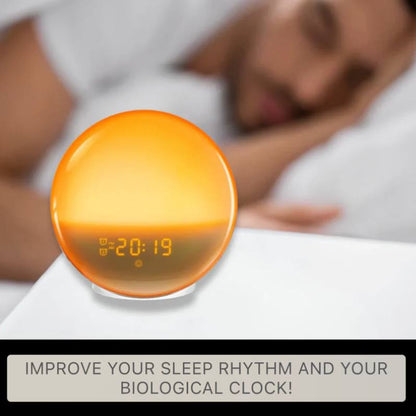 Sunrise Alarm Clock with Sunset Simulation, Bluetooth, App Control, FM Radio & USB Port
