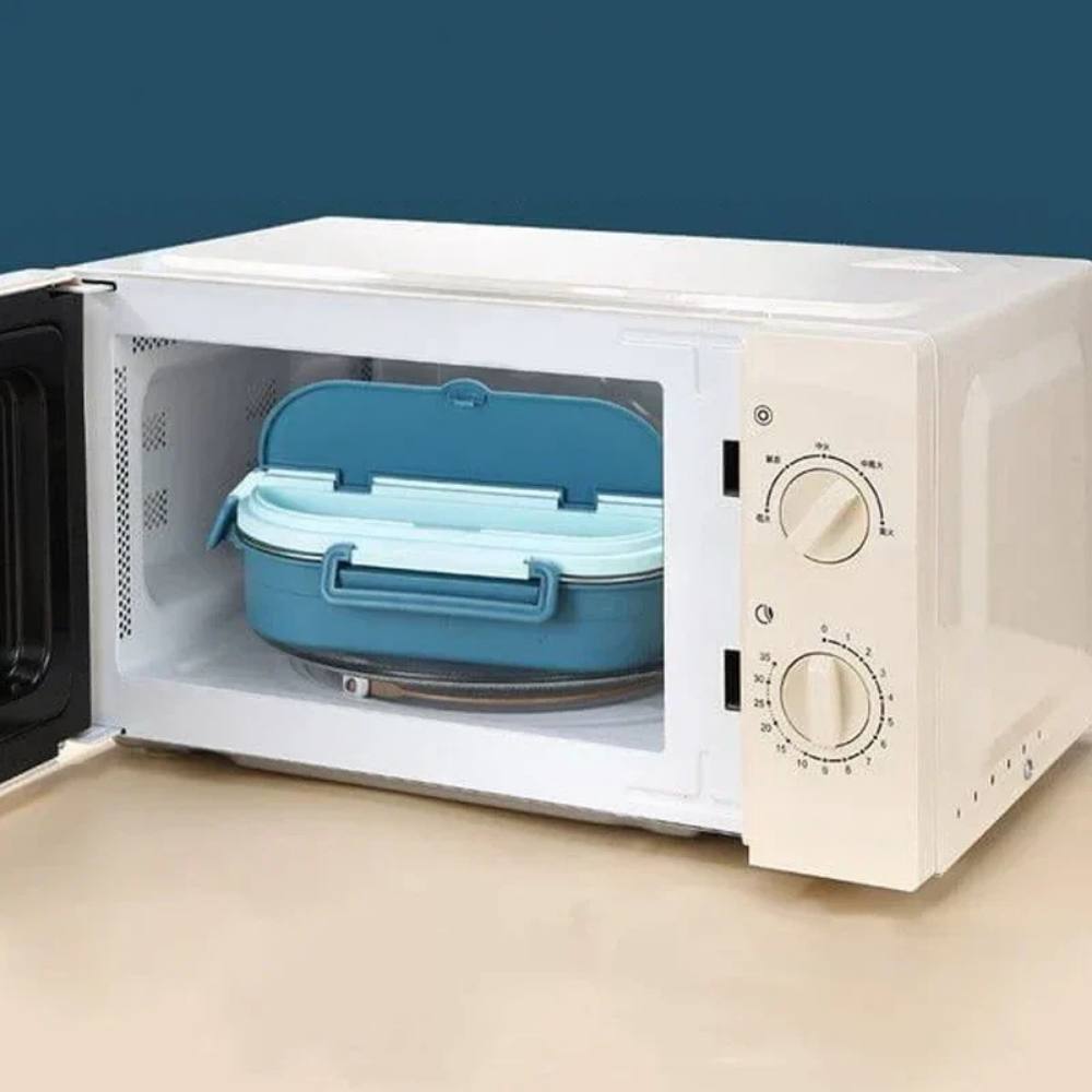 Thermal Lunch Box with Stainless Steel Insert, Leakproof & Multi Compartment Design